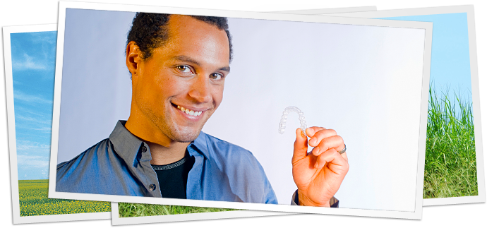 photo of man with invisalign appliance
